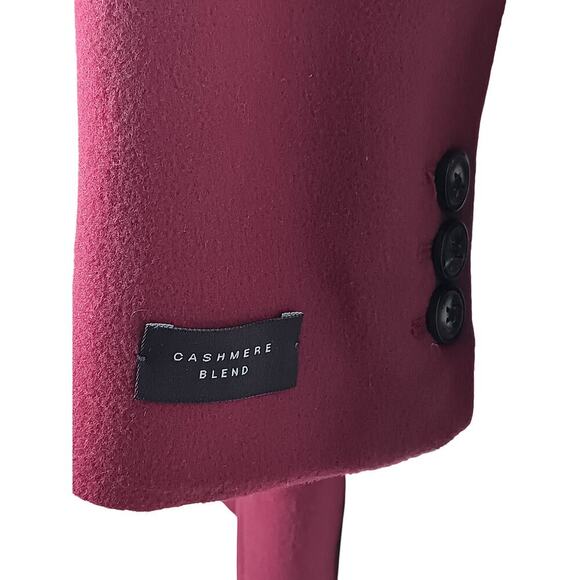 Anne Klein Red Wool Cashmere Blend Coat Women’s Size 16 Lined Winter - Picture 7 of 16